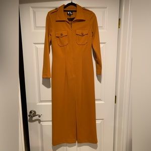 NWT VINTAGE YL by Yair Zip Up Polyester Dress